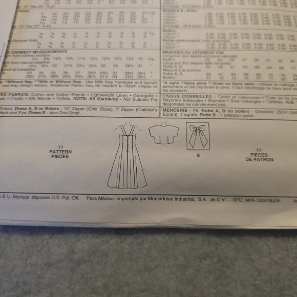 McCall’s 7573 Girls Dress Pattern Size 4-6 CF Easy Sew Special Moments - Picture 4 of 7